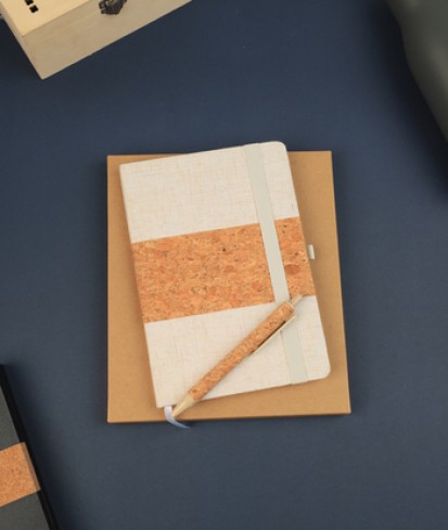 Cork + RPET Notebook & Pen Corporate Gift Set